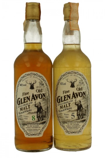 GLEN AVON (Glenfarclas ??? - Macallan ????) 5 and 8 Years old BOTTLED IN THE  80'S 2x75cl 40%