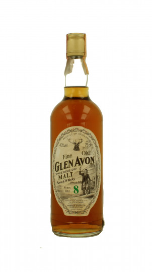 GLEN AVON Single Highland Malt Scotch Whisky 8 Years Old - Bot.70's-80's 75cl 40% Sestante Import