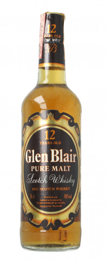 Glen Blair pure malt Scotch Whisky 12 Year old - Bot.70's-80's 75cl 40%