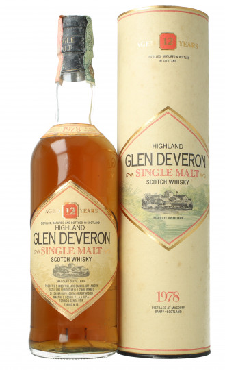 Glen Deveron  Highland Scotch Whisky 12 year old 1978 70cl 40%