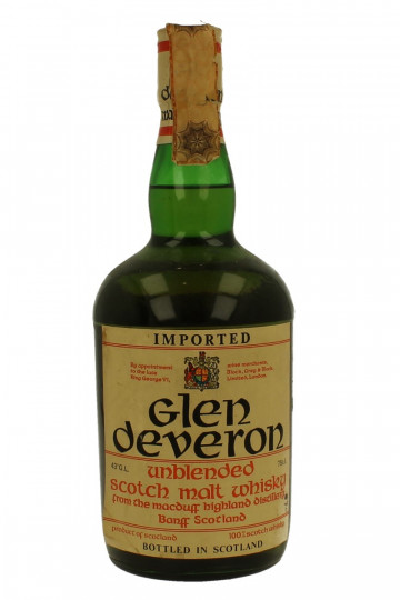 GLEN DEVERON Unblended BOTTLED IN THE 60'S /70'S 75cl 43% OB