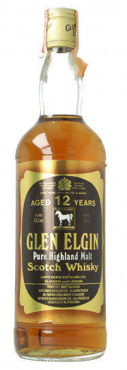 GLEN ELGIN Speyside Scotch Whisky 12 year Old Bot.80's 75cl 43% OB