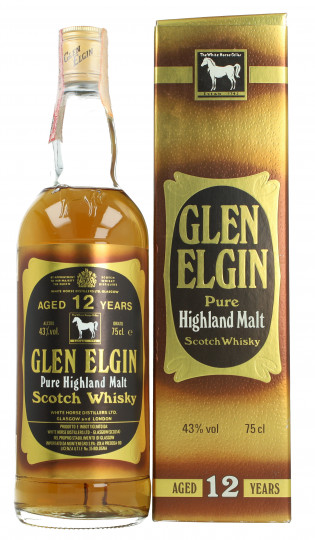 GLEN ELGIN Speyside Scotch Whisky 12 year Old Bot.80's 75cl 43% OB