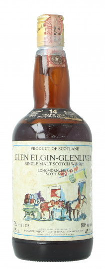 GLEN ELGIN Speyside Scotch Whisky 14yo 1965 1979 75 CL 80&deg;proof SAMAROLI Level 2 cm over back label