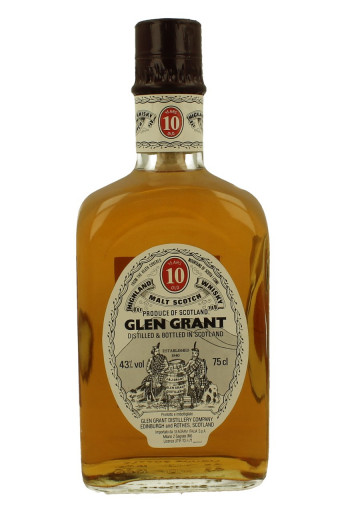 GLEN GRANT 10yo 75cl 43% OLD SQUARE BIG CAP