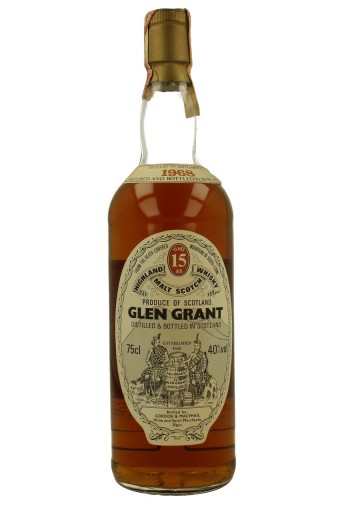 GLEN GRANT 15yo 1968 75cl 40% Gordon MacPhail Bottle propriety of private collector for sale