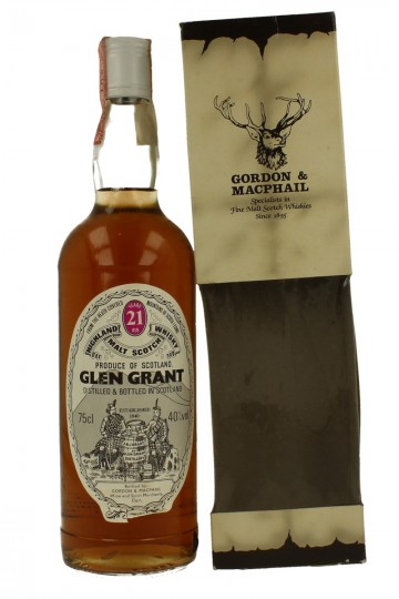 GLEN GRANT 21yo Bot in The 80's 75cl 40% Gordon MacPhail