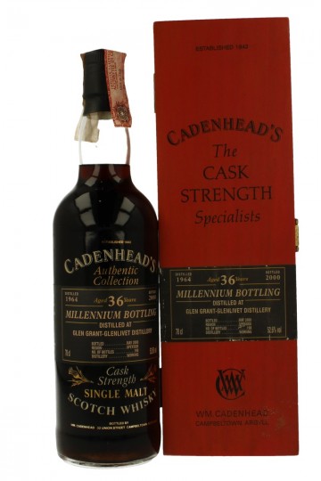 GLEN GRANT 36yo 1964 2000 70cl 52.6% Cadenhead's -Authentic Collection Only 198 bts