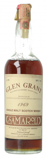 Glen Grant  Speyside Scotch Whisky 1969 1984 75cl 59% R.W. Duthie -Samaroli Capsule not perfect