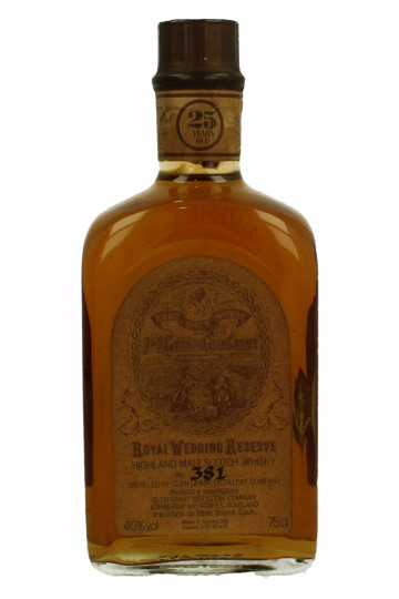 Glen Grant Speyside  Scotch Whisky 25yo 1952 Bot.1977 75cl 40% OB - Royal Wedding Reserve