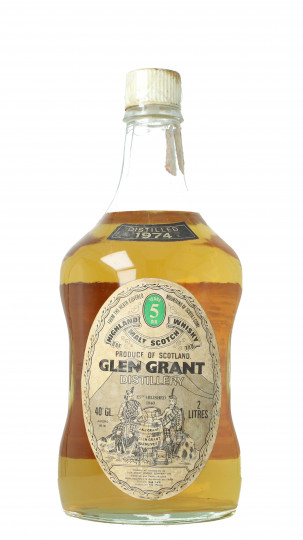 Glen Grant Speyside  Scotch Whisky 5 years old 1974 2 litres 40% OB