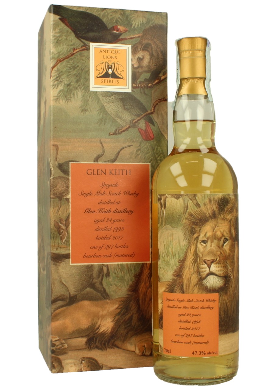 GLEN KEITH 24yo 1993 2017 47.3% Antique Lions of Whisky - Products