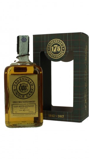 GLEN KEITH 43 Years Old 1973 2017 70cl 43.2% Cadenhead's - Single Cask- 175th Anniversary