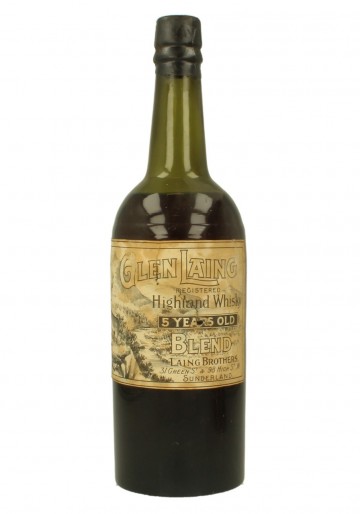 GLEN LAING HIGHLAND WHISKY 5yo Bot.around 1900 Laing Brothers