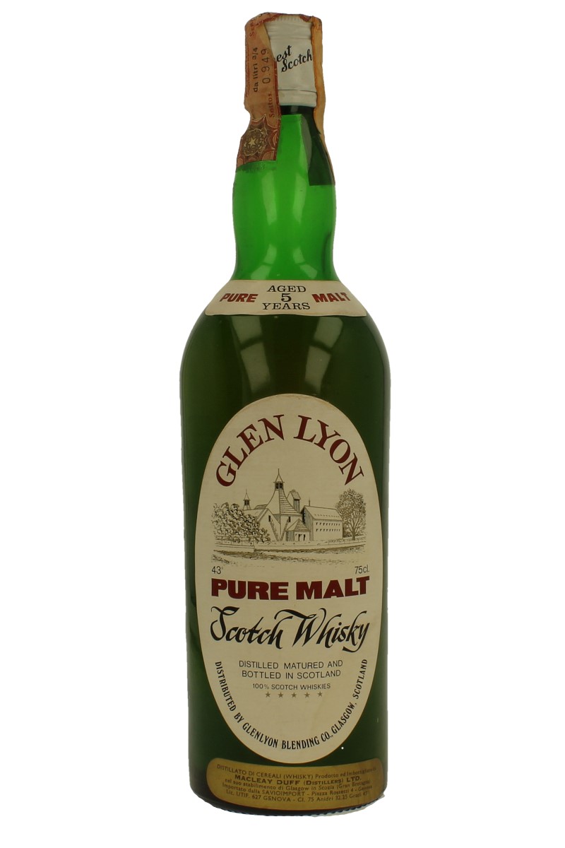 GLEN LYON Pure malt 75cl 43 Products Whisky Antique, Whisky & Spirits