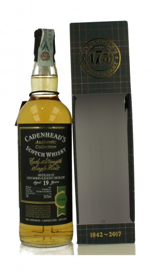 GLEN MORAY 19 years old 1998 2017 70cl 50.5% Cadenhead's - Authentic Collection-175th anniversary