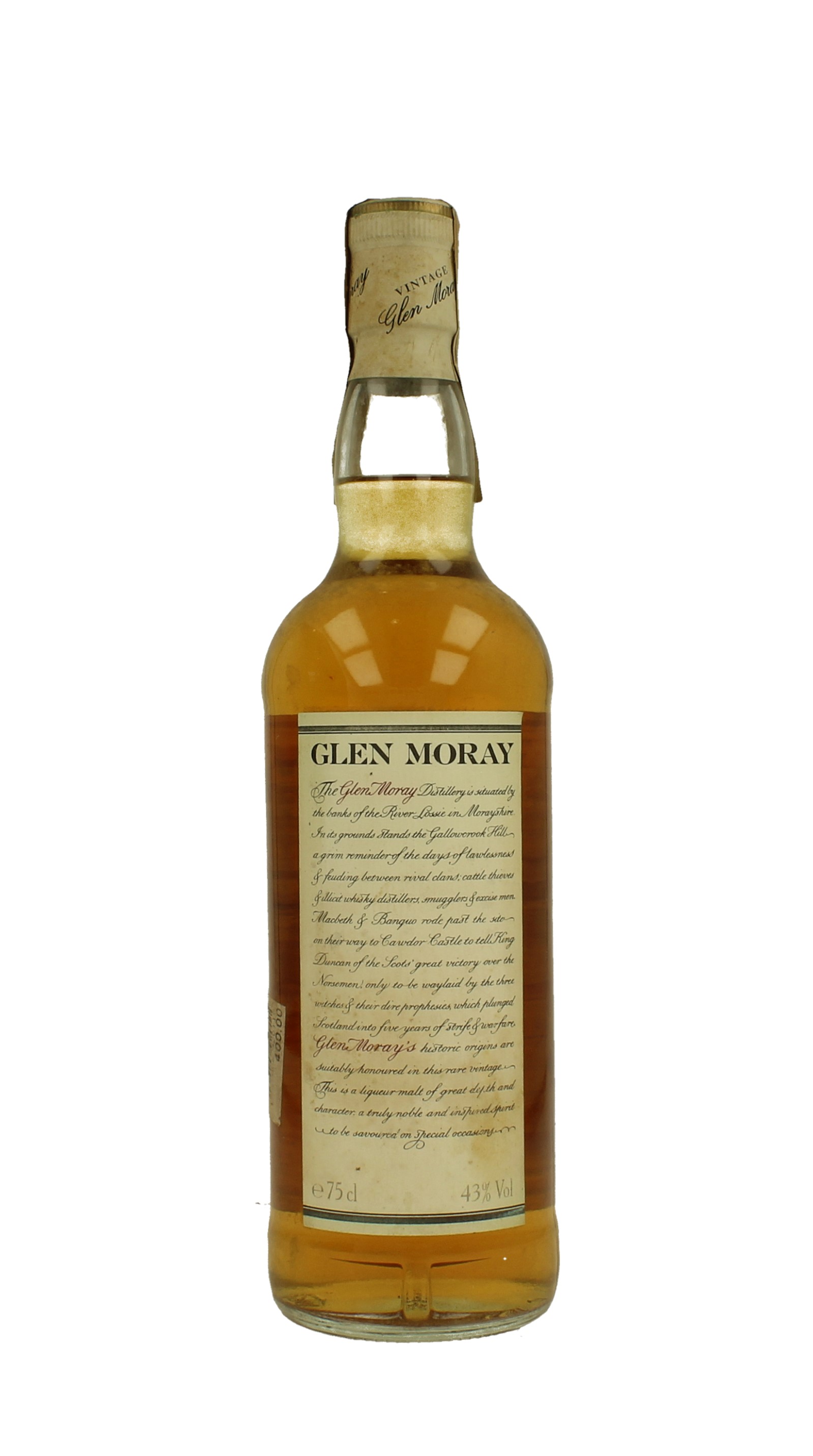 GLEN MORAY 1973 75cl 43% ob-Wood Box - Products - Whisky Antique