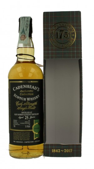 GLEN MORAY 25 Years old 1991 2017 70cl 51.4% Cadenhead's - Authentic Collection