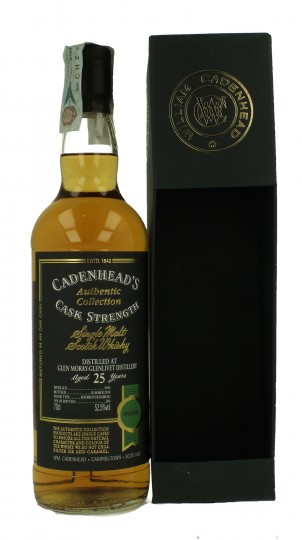 GLEN MORAY 25 Years old 1992 2018 70cl 52.5% Cadenhead's - Authentic Collection