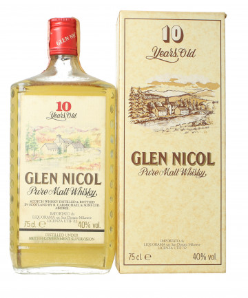 GLEN  Nicol Pure malt  Scotch whisky 10 year old - Bot. in The 80's 75cl 40% OB-