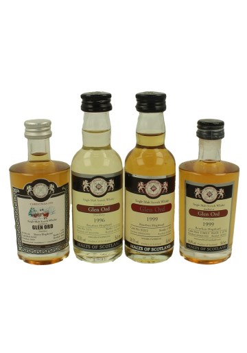 GLEN ORD   miniature 1996-1999-1999-2000 4 x 5cl  Malts of Scotland cask 16045-2171-31212-11013