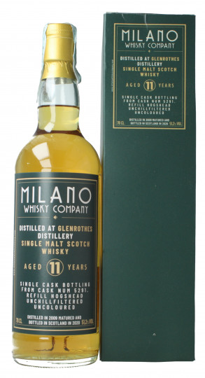 Glen Rothes Speyside  Scotch Whisky 11 year old 2009 2020 70cl 51.2% Milano Whisky Company