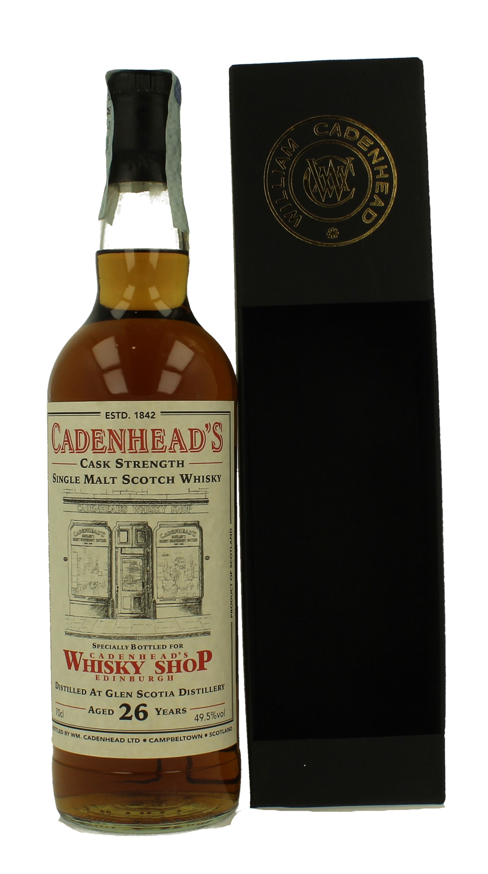 GLEN SCOTIA 26 years old 1992 2018 70cl 49.5% Cadenhead's - Whisky