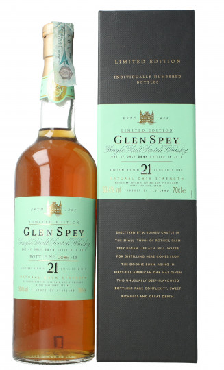 GLEN SPEY Speyside Scotch whisky 21 years Old 70cl 50.4% OB  -