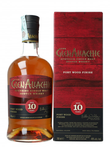 GLENALLACHIE 10 Years Old 70cl 48% OB- Port Wood Finish