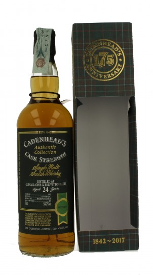GLENALLACHIE 24 years old 1992 2017 70cl 54.2% Cadenhead's - Authentic Collection-175th anniversary