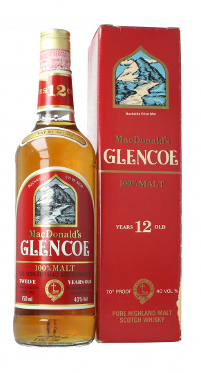 Glencoe Pure Highland  Malt Scotch Whisky 12 year old - Bot. in The 80's 75cl 40% OB -Vat 82