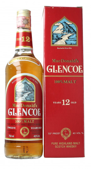 Glencoe Pure Highland  Malt Scotch Whisky 12 year old - Bot. in The 80's 75cl 40% OB -Vat 83