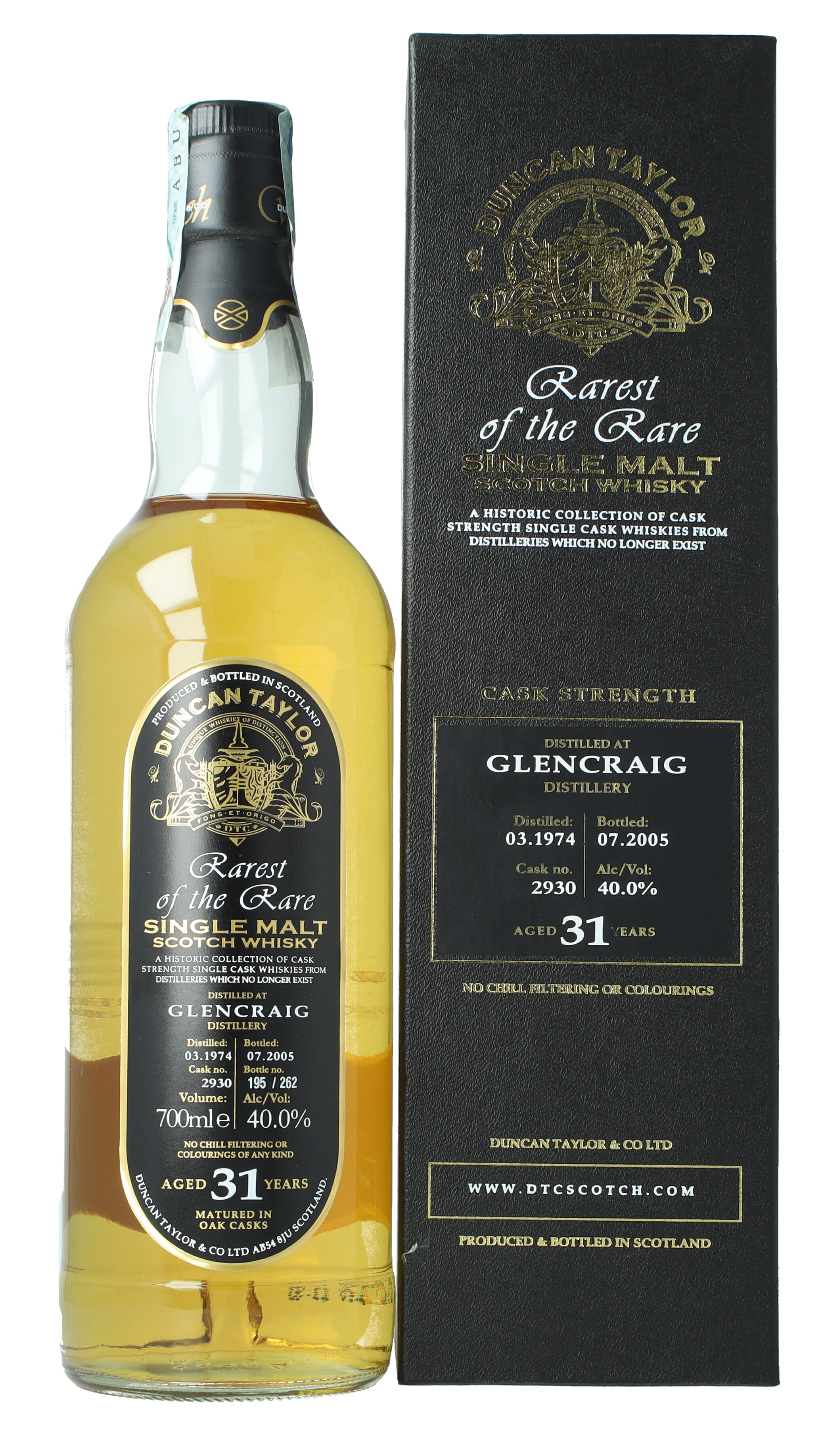 GLENCRAIG 31yo 1974 2005 40% Duncan Taylor - Rarest of the Rare