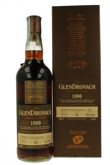 GLENDRONACH 24 years old 1990 2014 70cl 51.3 % cask 2970 PX sherry Puncheon