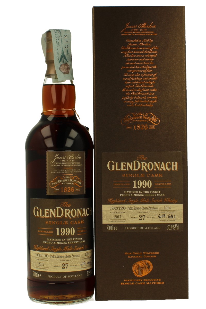 GLENDRONACH 27 Years old 1990 2017 70cl 50.9% cask 1014- PX sherry 