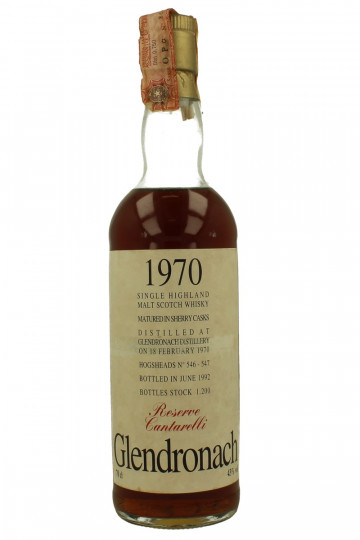 GLENDRONACH Highland Single Malt Whisky 1970 1992 70cl 43% Signatory  -Reserve Cantarelli