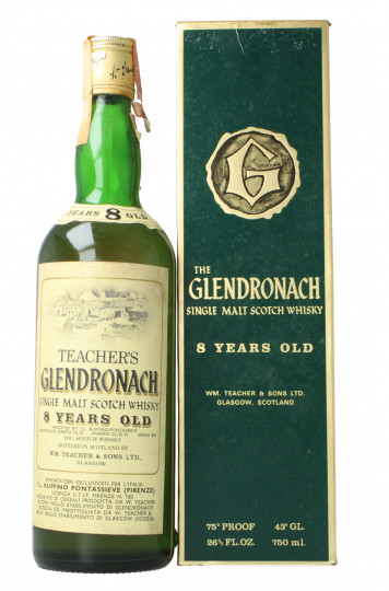 GLENDRONACH Highland Single Malt Whisky 8 years Old - Bot.70's-80's 75cl 43% OB-
