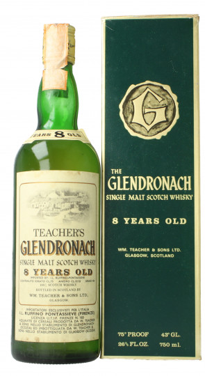 GLENDRONACH Highland Single Malt Whisky 8 years Old - Bot.70's-80's 75cl 43% OB-
