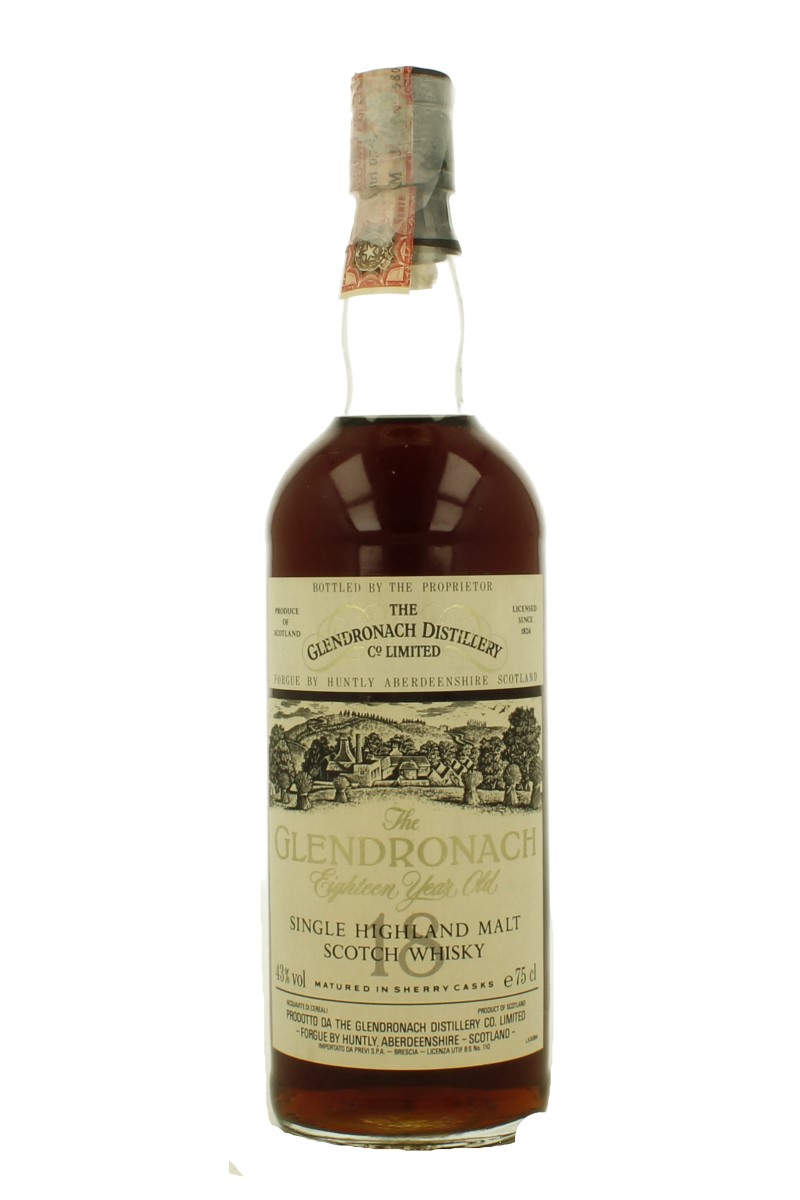 GLENDRONACH Single Highland Malt Scotch Whisky 18 Year Old 1973