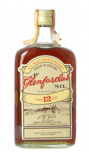 Glenfarclas Speyside  Scotch Whisky 12 YEAR OLD Bot.1970/1980's 75cl 43% OB-Pinerolo import