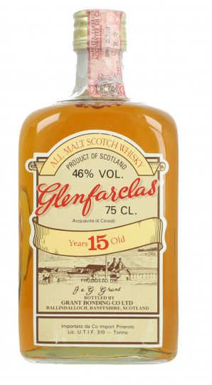 Glenfarclas Speyside Scotch Whisky 15 Year Old Bottled 1980 circa 75cl 46% OB-Pinerolo import