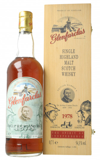 Glenfarclas Speyside  Scotch Whisky 1978 70cl 54.3% OB- Sir Arthur Conan Doyle