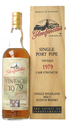 Glenfarclas Speyside  Scotch Whisky 1979 70cl 47% OB- Single Port Pipe