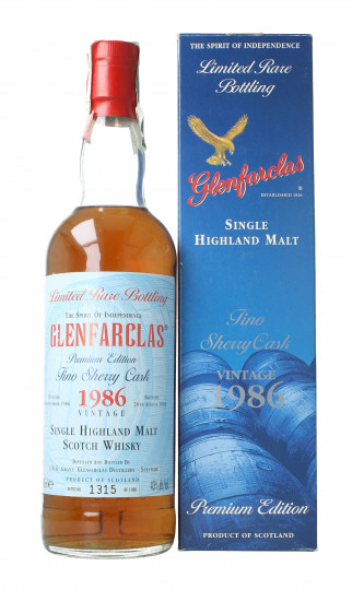 Glenfarclas Speyside  Scotch Whisky 1986 70cl 43% OB- Fino Sherry cask