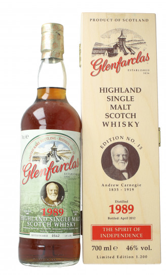 Glenfarclas Speyside  Scotch Whisky 1989 70cl 46% OB- Andrew Carnegie