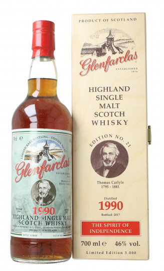 Glenfarclas Speyside  Scotch Whisky 1990 70cl 46% OB- Thomas Carlyle