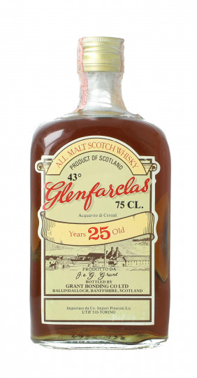 Glenfarclas Speyside Scotch Whisky 25 Year Old - Bot.70's-80's 75cl 43% OB-Pinerolo import