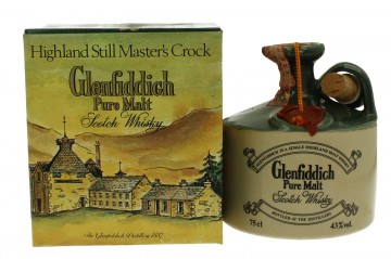 GLENFIDDICH pure malt Bot. late 70's 75cl 43% OB - Ceramic Decanter