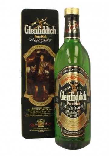 Glenfiddich Special Old Reserve Bot.70/80's 43% OB - Clan Murray Box
