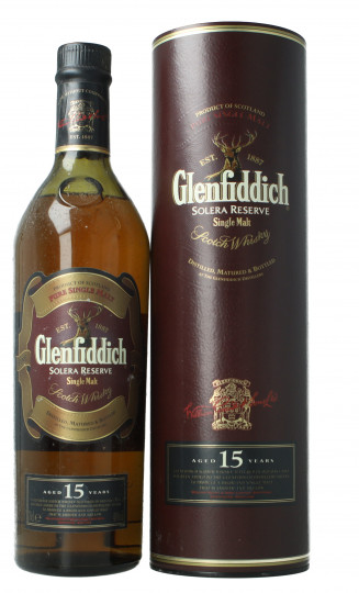 Glenfiddich Speyside  Scotch Whisky 15 Year Old 70cl 40% OB- Solera reserve